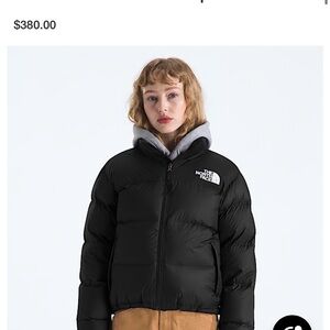 The North Face Black Women's Puffer Jacket with White Logo